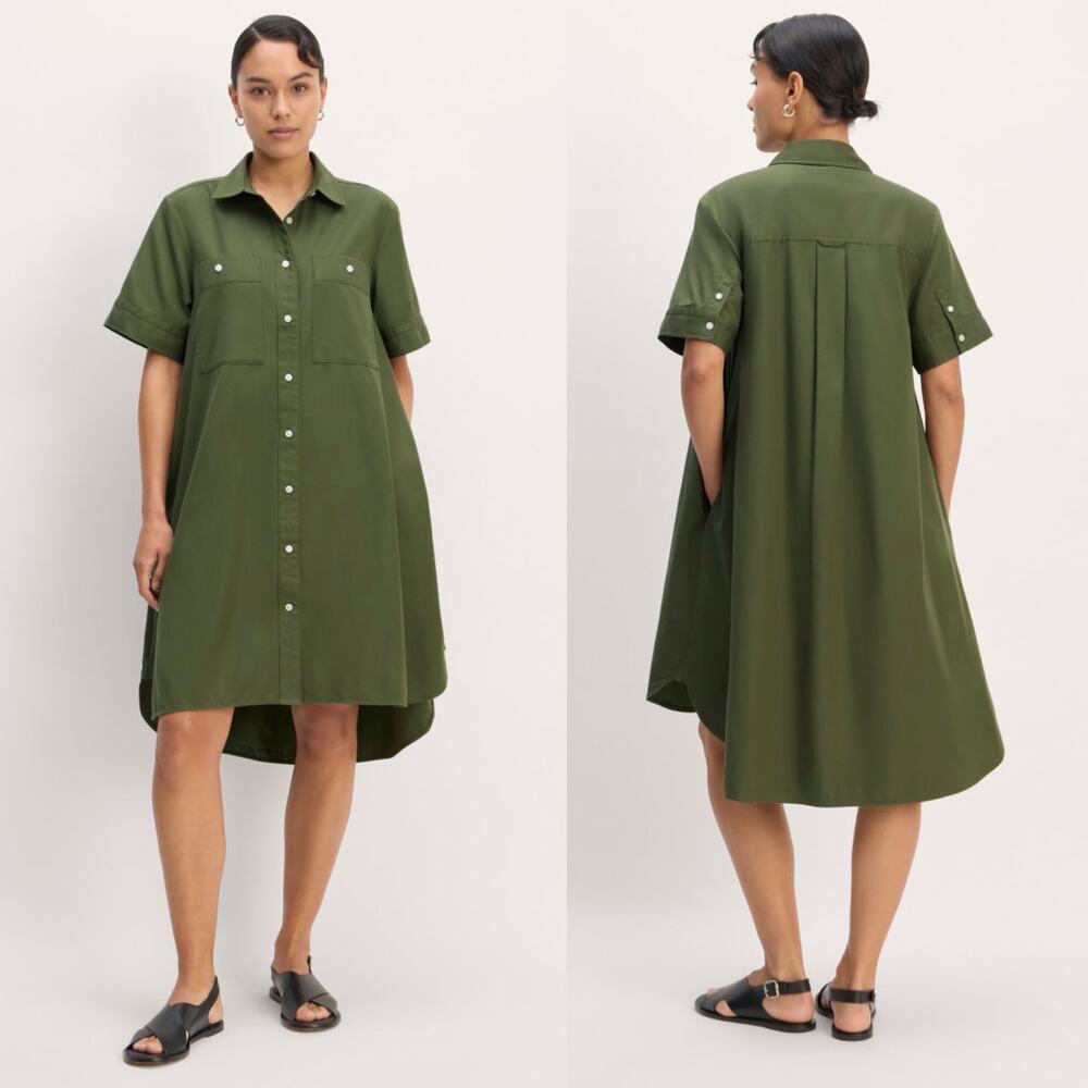 Everlane The Daytripper Dress Olive Green Women's Size S